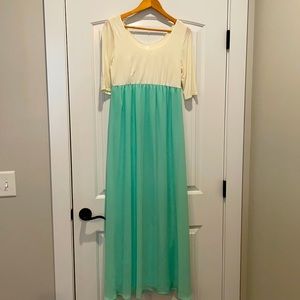 Pink blush maternity dress